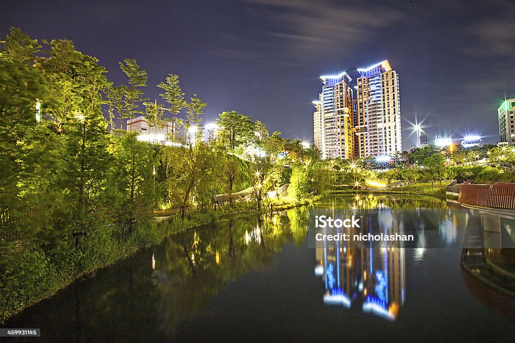 Beautiful night view in Taichun city night view in Taichun city, Taiwan Arch - Architectural Feature Stock Photo