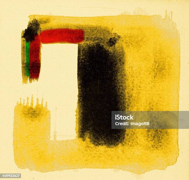 Foto de Grandes Movimentos Do Pincel De Papel Em Algodão e mais fotos de stock de Abstrato - Abstrato, Amarelo, Arte