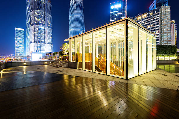 istock Cities of skyscrapers at night 459933925