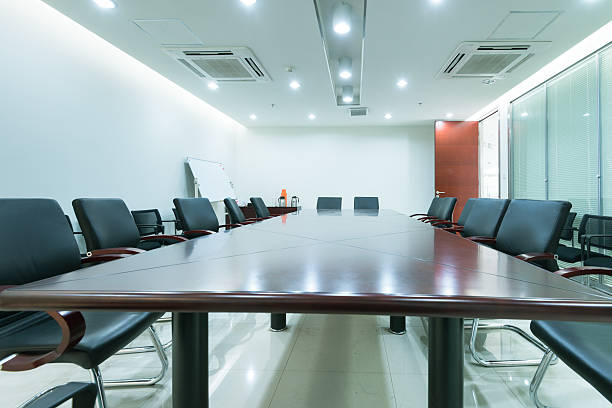 istock Conference room tables and chairs 459935171