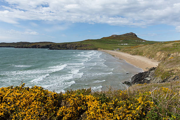 istock Pembrokeshire Wales beach Whitesands Bay blue sky and clouds 459938283