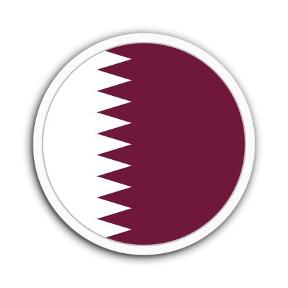 Badge flag of the Qatar