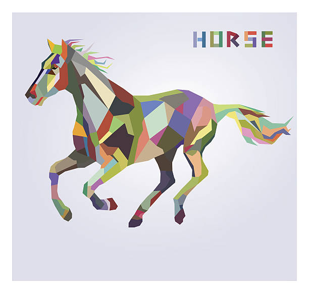 istock Horse symbol of New Year 2014 trendy hipster style 459943977