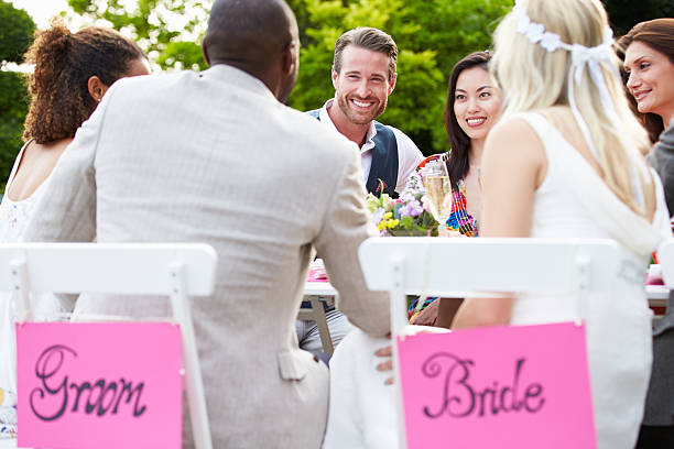 istock Friends Proposing Champagne Toast At Wedding 459944129