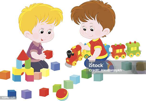 Children Playing Stock Illustration - Download Image Now - Miniature Train, Boys, Baby - Human Age