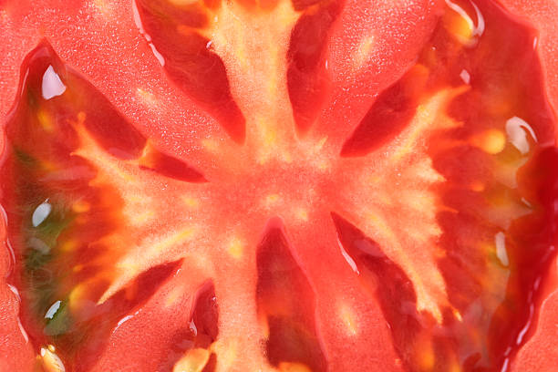 istock Close up of tomato slice. 459945431
