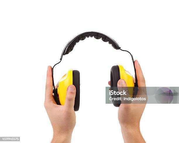 Hands Holds Working Protective Headphones Stock Photo - Download Image Now - Acoustic Guitar, Acoustic Music, Animal Body Part