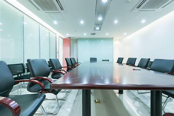 istock Conference room tables and chairs 459949333