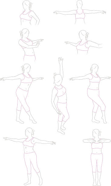 Dançar Senhoras - ilustração de arte vetorial