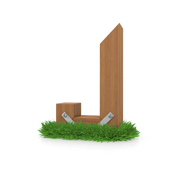 압살했다 알파벳 j in the grass - letter j alphabet three dimensional shape green 뉴스 사진 이미지