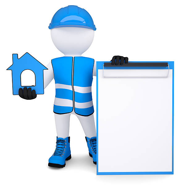 istock 3d man in overalls with house ico 459954505