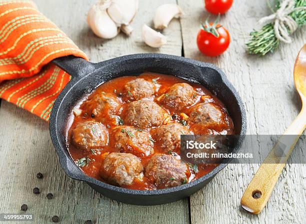 Meatballs Stock Photo - Download Image Now - Cast Iron, Meatball, Beef