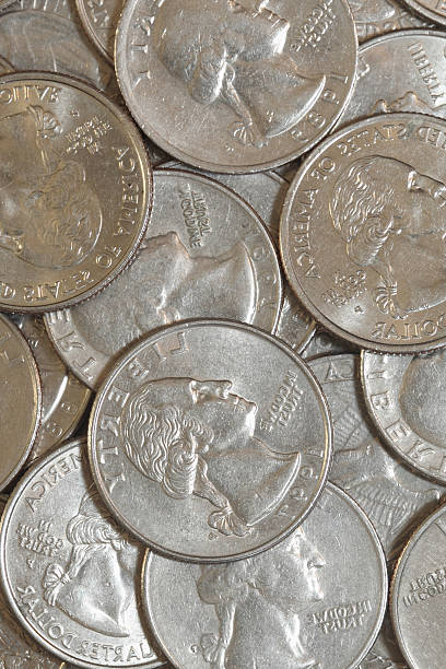 istock United States Quarter Dollars for background 459956017