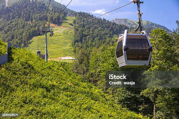 Cable Car In Summer Mountains Stock Photo - Download Image Now - Blue, Car, Day