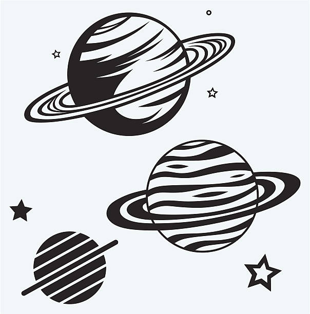 ilustraciones, imágenes clip art, dibujos animados e iconos de stock de saturn planeta - tethys