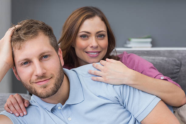 istock Beautiful couple smiling at camera 459966121