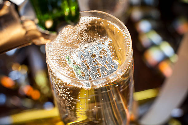 istock Happy New Year in Champagne Glass 459969407