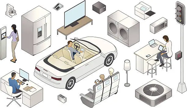 Vector illustration of Internet of Things Illustration