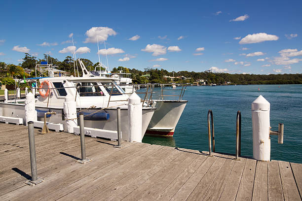 istock Boats docked at Huskisson harbor, New South Wales 459970521