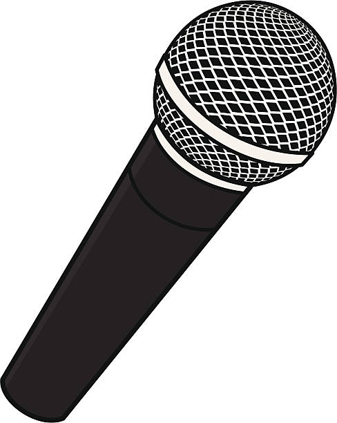mikrofon - dynamisches mikrofon stock-grafiken, -clipart, -cartoons und -symbole