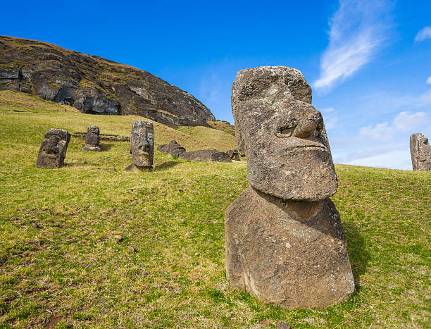 istock Moai on Rano Raraku Slope, Easter Island, Chile 459972253