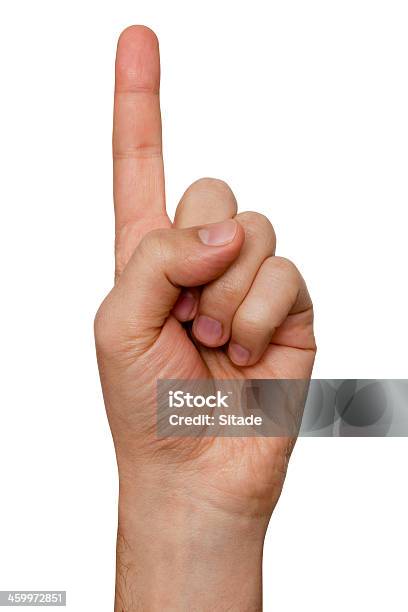 Mão Com Traçado De Recorte Mostrando Dedo Indicador - Fotografias de stock e mais imagens de Apontar - Sinal Manual