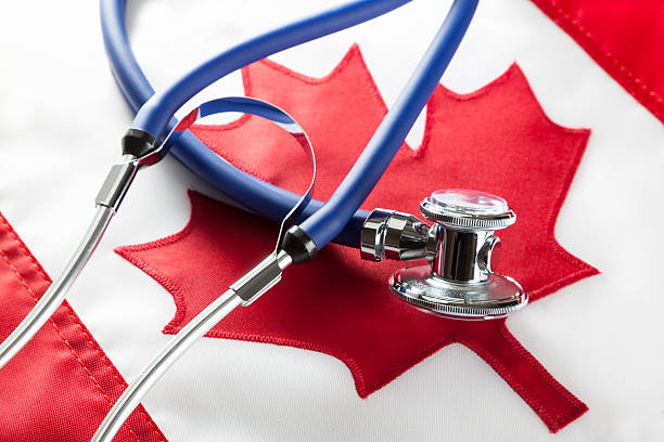 캐나다식 건강관리와 & medicine - canadian flag canada flag maple leaf 뉴스 사진 이미지