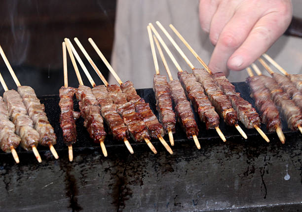 istock cow meat skewers roasted on glowing coals 459979593
