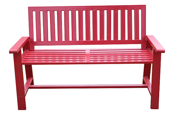 istock Red wooden old chair on white background. 459980187