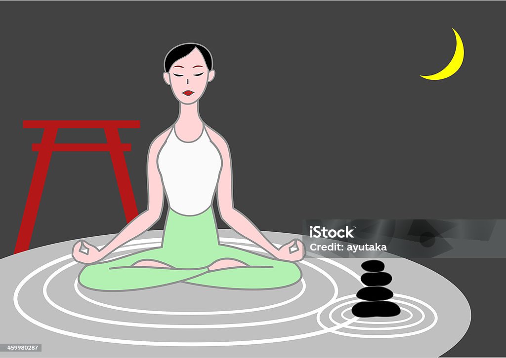 yoga woman - clipart vectoriel de Lune libre de droits