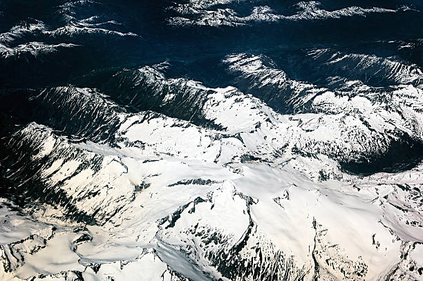 istock Alps, aerial view from window of airplane 459980931