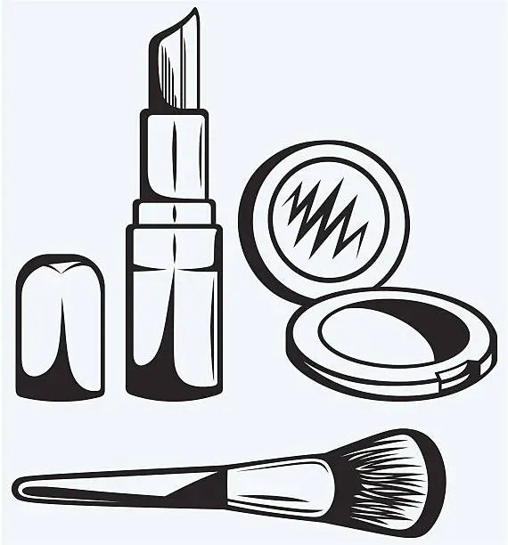 Vector illustration of Various Cosmetics