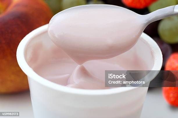 Fresh Fruit Yogurt Stock Photo - Download Image Now - Yogurt, Strawberry, Fruit