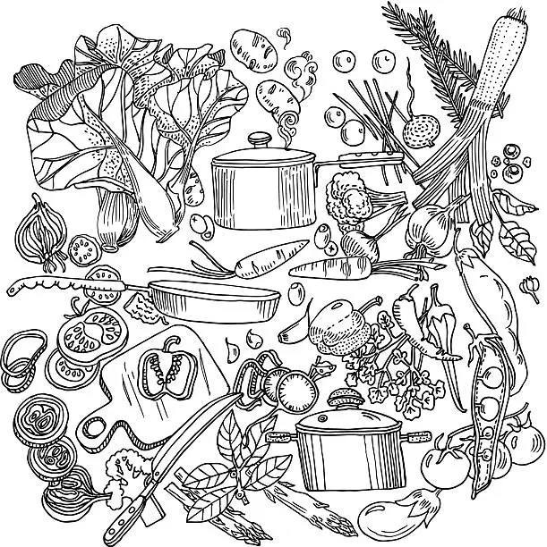 Vector illustration of Vegetable Background