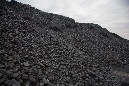 Pile of black coal.