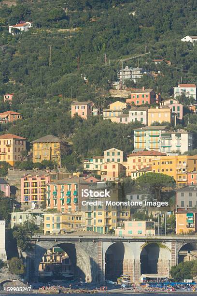 Zoagli On The Riviera Di Levante Italy Stock Photo - Download Image Now - Aqueduct, Arch - Architectural Feature, Architecture