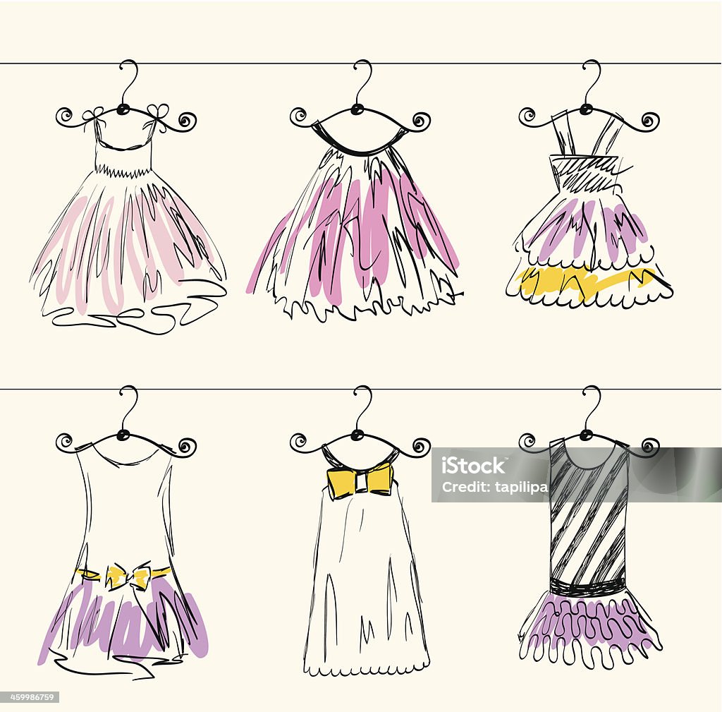 beautiful clothes fashionable beautiful clothes for little girls Dress stock vector