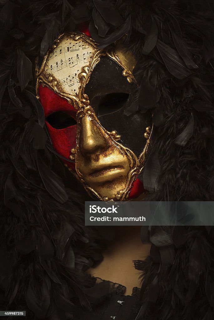 masked unrecognizable person Venetian Mask Stock Photo