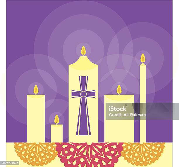 Cirios Y Velas - Immagini vettoriali stock e altre immagini di Altare - Altare, Candela - Attrezzatura per illuminazione, America Latina