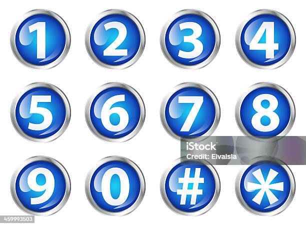 Zahlen Iconset Stockfoto und mehr Bilder von Zahl - Zahl, Kreis, Bedienungsknopf