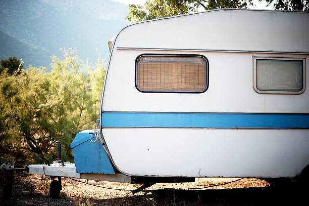 istock Old towable recreation vehicle 460022225
