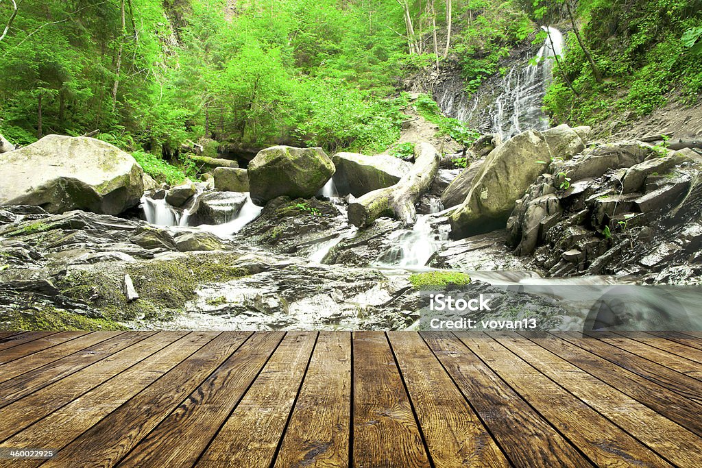 waterfal wood textured backgrounds in a room interior on the waterfallt backgrounds Architecture Stock Photo