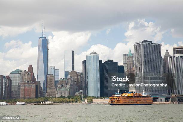 Staten Island Ferry At New York City Stock Photo - Download Image Now - Architecture, Atmospheric Mood, Battery Park - Manhattan