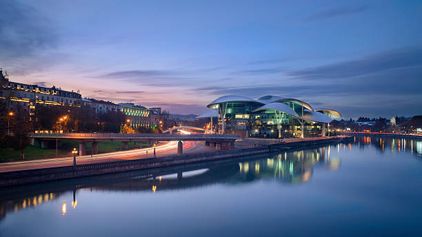 istock House of Justice reflected in Mtkvari river during sunset 460042821