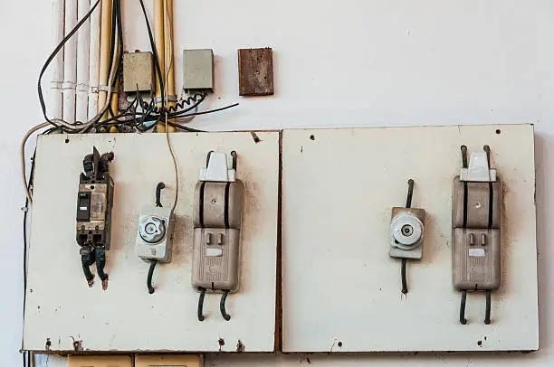 Old circuit breaker board