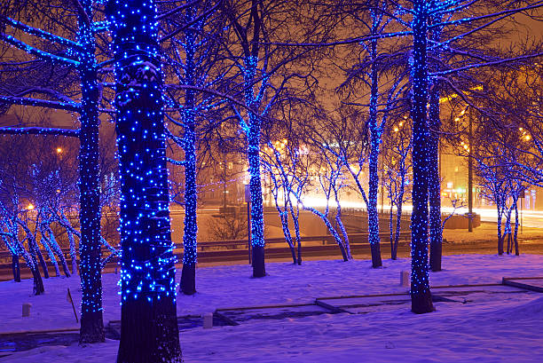 istock Moscow at winter night, Christmas/New Year time. 460054483
