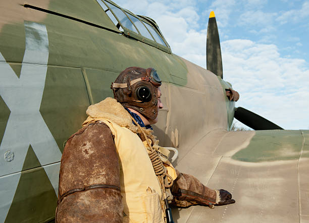 WW2 RAF Pilot & Hurricane Fighter Aircraft