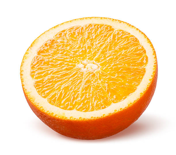 istock Orange. Half of fruit isolated on white background 460071171