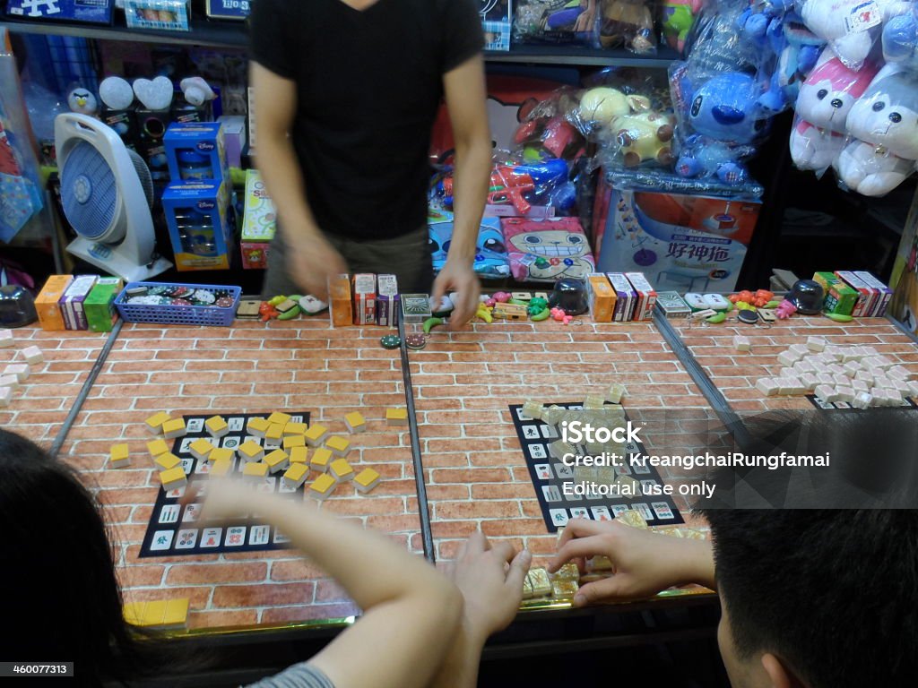 Mah-jong-game compras em Taiwan - Foto de stock de Adulação royalty-free
