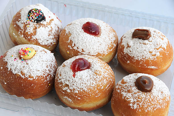 Hanukkah Donut stock photo